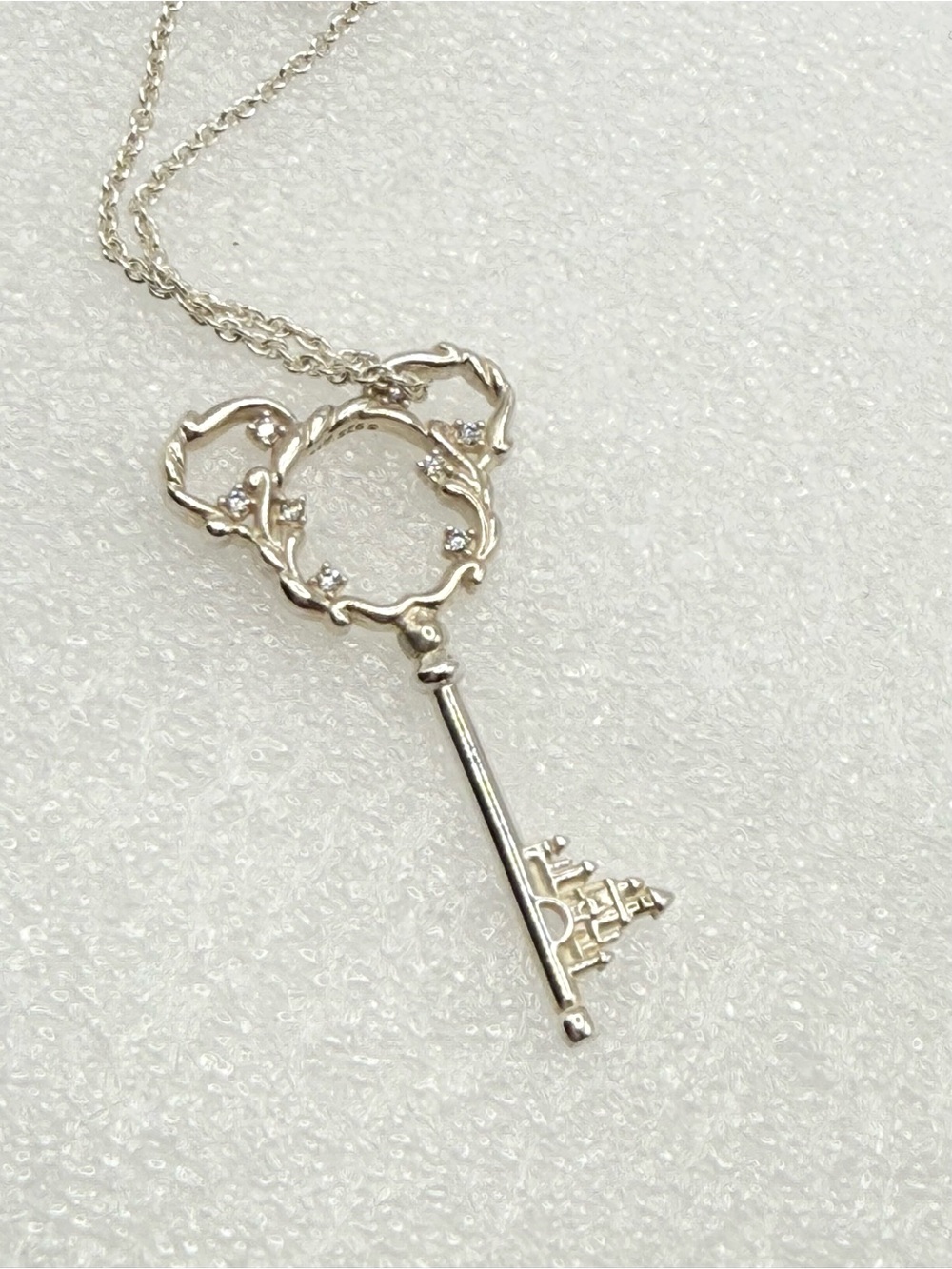Pandora Disney Parks Exclusive Mickey Mouse Fantasyland Castle Key Necklace - Picture 9 of 13